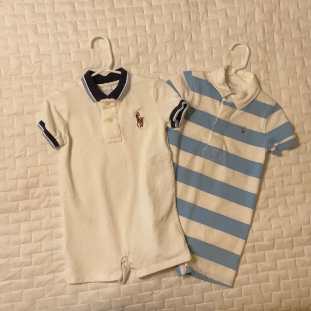 Lot of 2 Ralph Lauren boys rompers. 24 month
